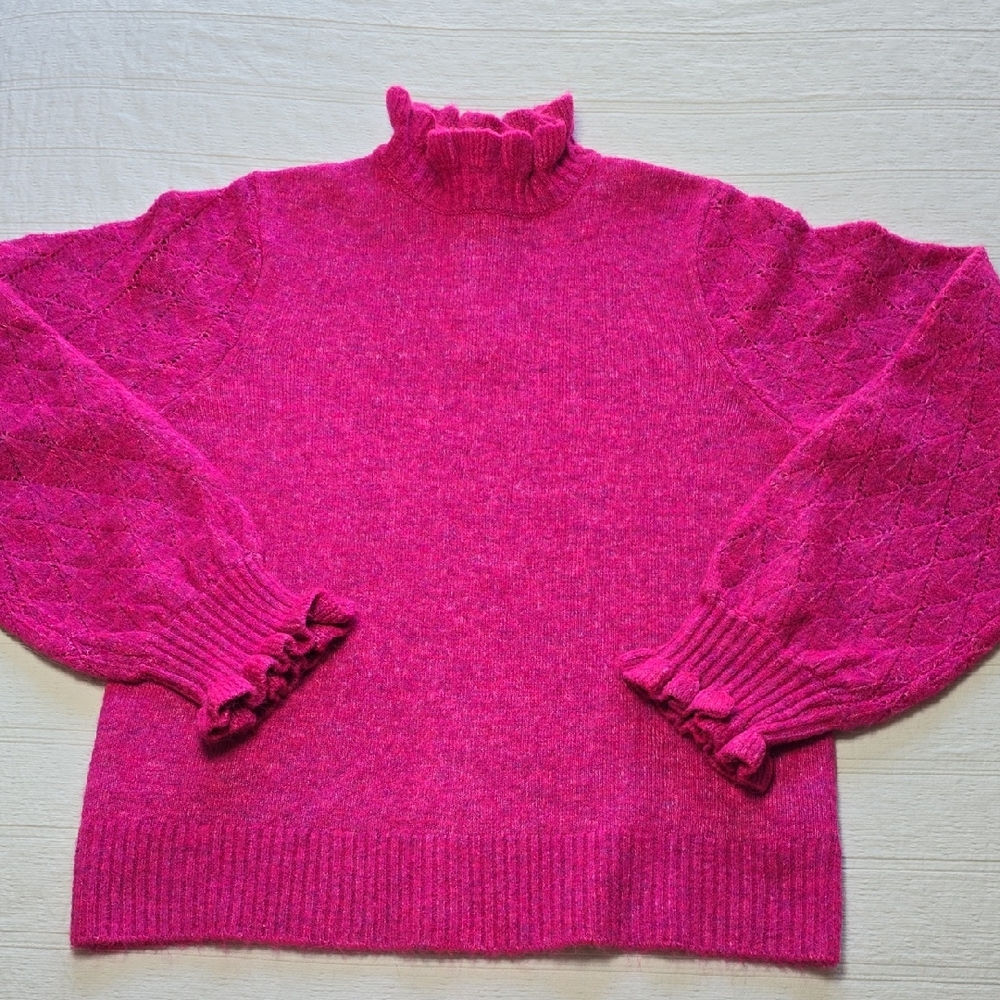 Janie and Jack Girls Ruffled Turtleneck Girls Size 12